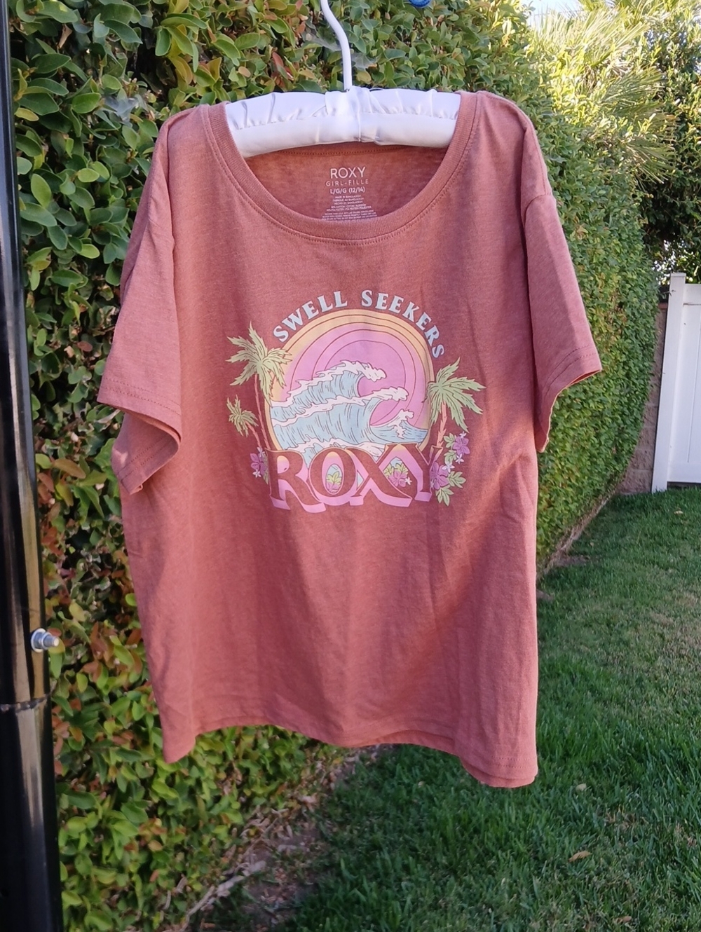 Roxy Dusty Rose Logo Tee
